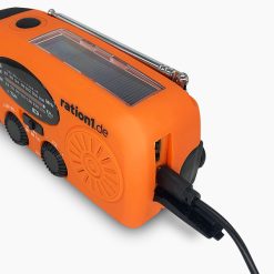 ration1 Kurbelradio, Notfallradio mit Solar und Powerbank