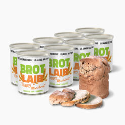 ration1 Brot-Laib – Roggen-Mischbrot Dosenbrot, 8er Paket, 10 Jahre haltbar