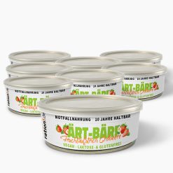 Notvorrat Fruchtaufstrich Erdbeere, Konserven-Paket 8 x 200 g, 10 Jahre haltbar