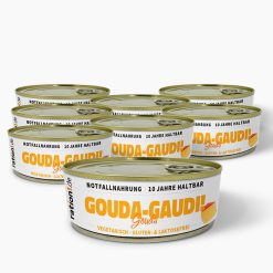 Notvorrat Gouda, Konserven-Paket 8 x 200 g, 10 Jahre haltbar