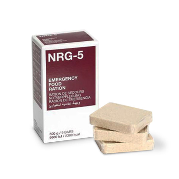 NRG-5 Emergency Food, Tagesration 9 Riegel, 20 Jahre haltbar