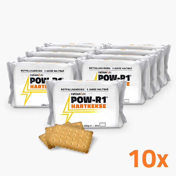 POW-R1® Hartkekse - 10 Packungen (140 Kekse)