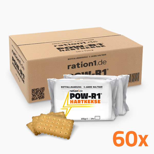 POW-R1® Hartkekse - 60 Packungen (840 Kekse)