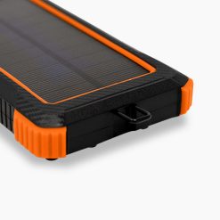 ration1 Powerbank 10.000 mAh mit LED-Lampe, Solar-Panel & kabellosem Laden