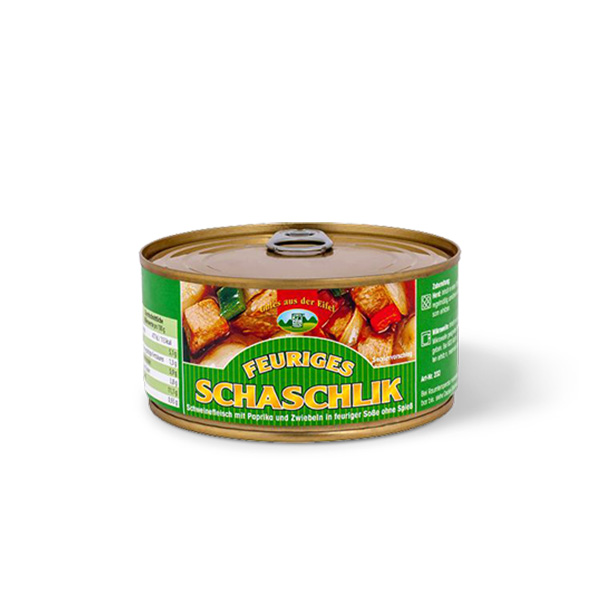 Fertiggericht Schaschlik 300 g Dose Notvorrat