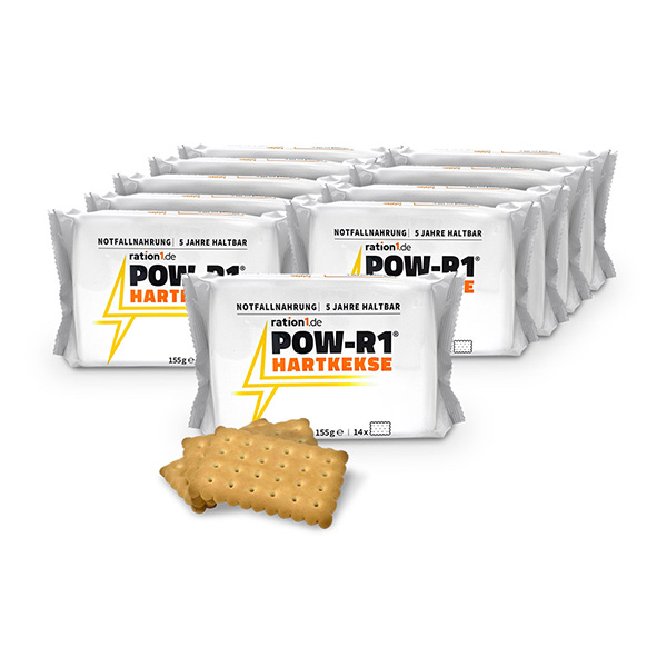 POW-R1® Hartkekse – 10 Packungen (140 Kekse)