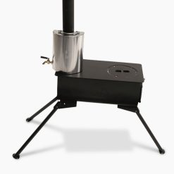 Zeltofen mit Ofenrohr für unabhängiges Heizen mit Holz