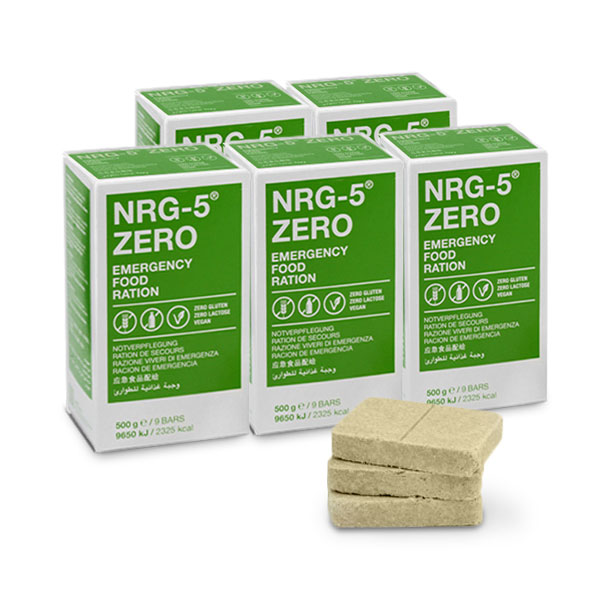 NRG-5 ZERO Emergency Food glutenfrei, Notration, 15 Jahre haltbar