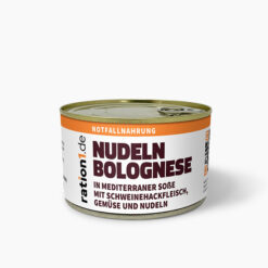 Notvorrat Nudeln Bolognese, Konserve 400g als Notfallnahrung, für Outdoor und Camping