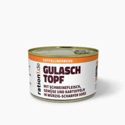 Notvorrat Gulaschtopf, Konserve 400g als Notfallnahrung, für Outdoor und Camping