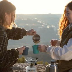 Gaskocher Kompakt mit Gaskartusche und Feuerzeug - kinderleicht kochen beim Wandern, Camping oder Outdoor-Abenteuer