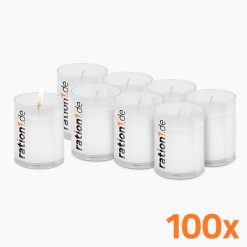 Notfall-Kerzen mit langer Brenndauer - 100er Paket