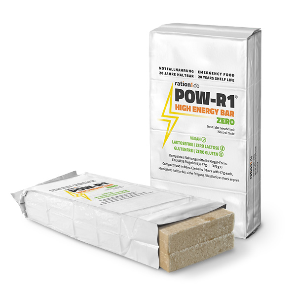 POW-R1® ZERO High Energy Bar Glutenfrei, 20 Jahre haltbar