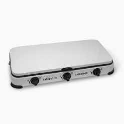 Gaskocher 3-flammig 30mbar für Gasanlage und Außensteckdose von Wohnmobil und Wohnwagen