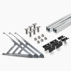 Montageset Flachdach und Wand für 2 Solarmodule Balkonkraftwerk – auch für Garten und Terrasse