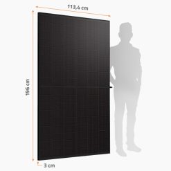 Balkonkraftwerk Full-Black, 2000Wp, bifazial, 4 Solarmodule und Wechselrichter