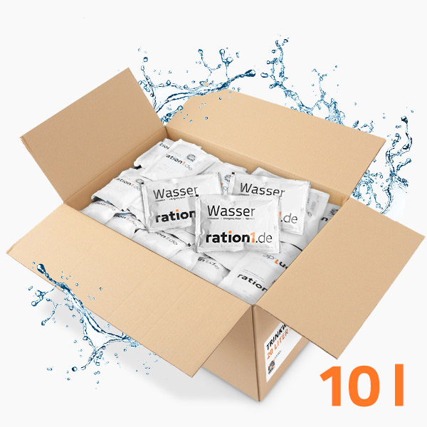 Trinkwasser Vorrat 10 Liter, 10 Jahre haltbar