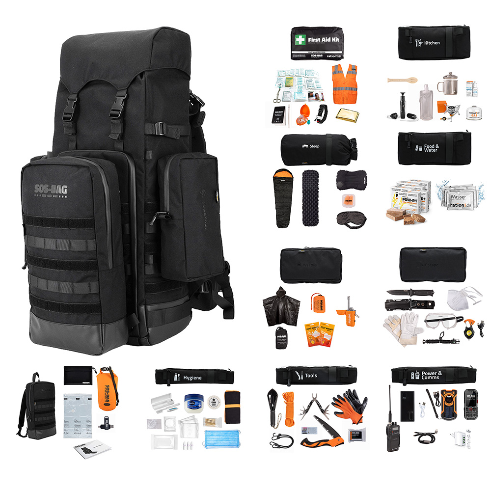 Notfallrucksack SOS-BAG zur Krisenvorsorge, Survival & Evakuierung