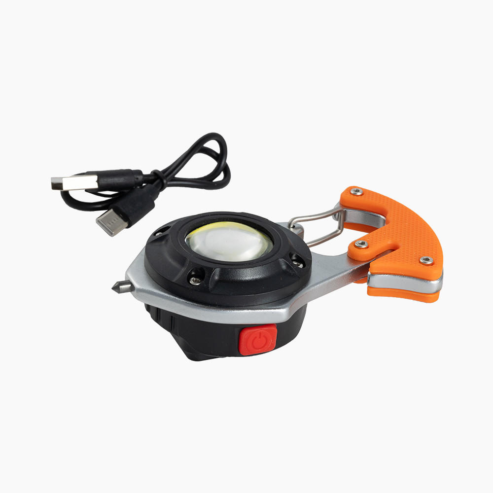 Multi-Rettungshammer 4-in-1 mit Glasbrecher, Gurtschneider, Lampe & Schraubendreher