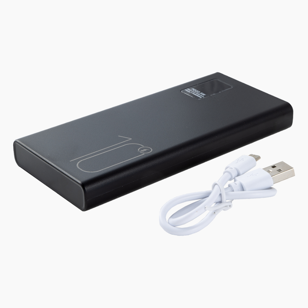 Powerbank 10.000 mAh mit Display und Schnellladefunktion