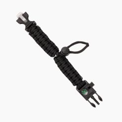 Multifunktions-Armband mit Kompass, Zündstein, Pfeife und 5m Paracord