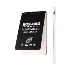 Allwetter-Notizbuch mit Stift für Notfallrucksack