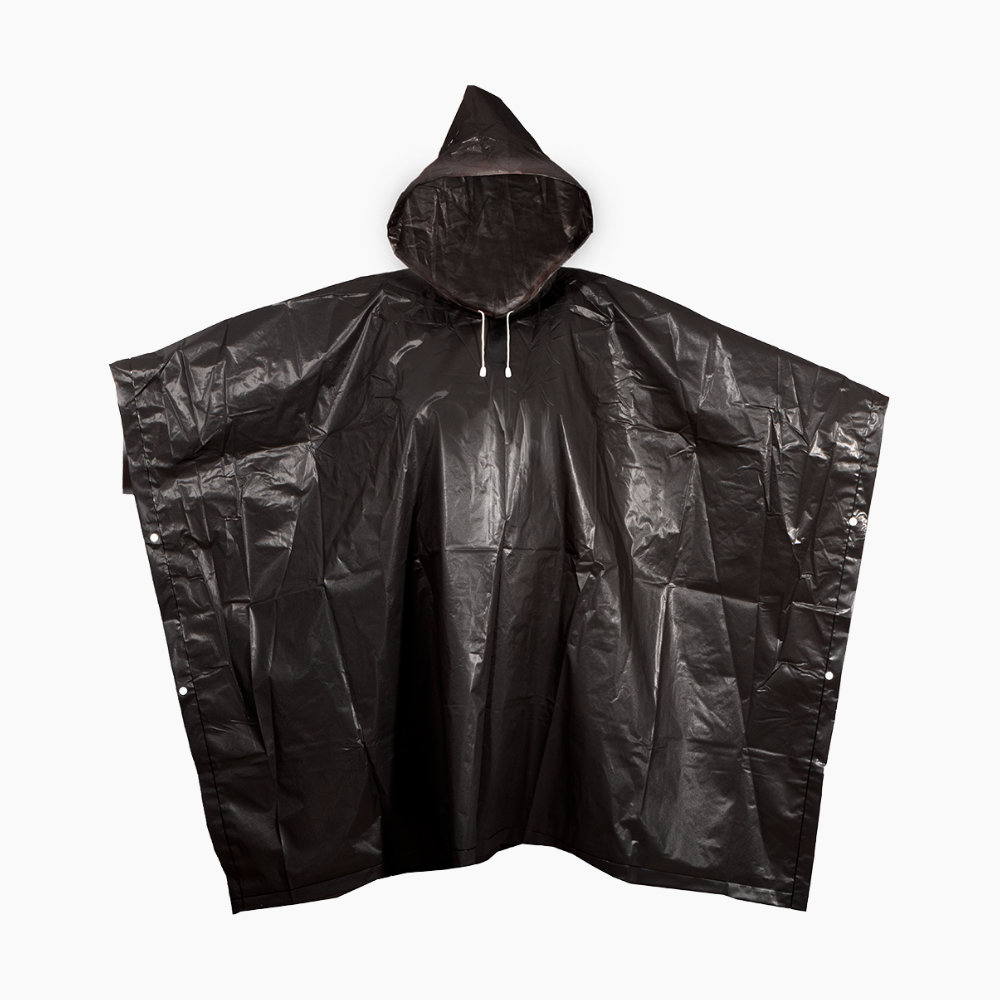 Poncho groß in schwarz