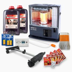 Not-Heizungs-Paket Alles-Drin mit Petroleumofen 3.000 Watt, 40 Liter Brennstoff & viel Zubehör